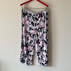 Floral Pink & Black Lounge Pants